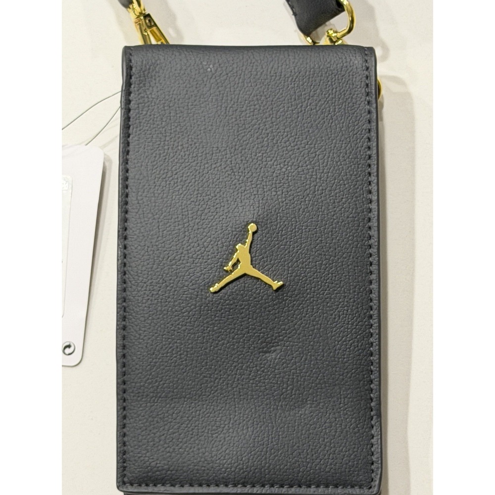Jordan Flight Phone Crossbody Bag Off Noir Gold WA9165-G0T OSFM NWT